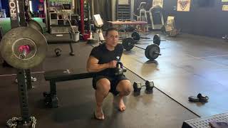 Glute Bridge with KB pull through