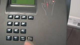 Hand Reader enroll an employee