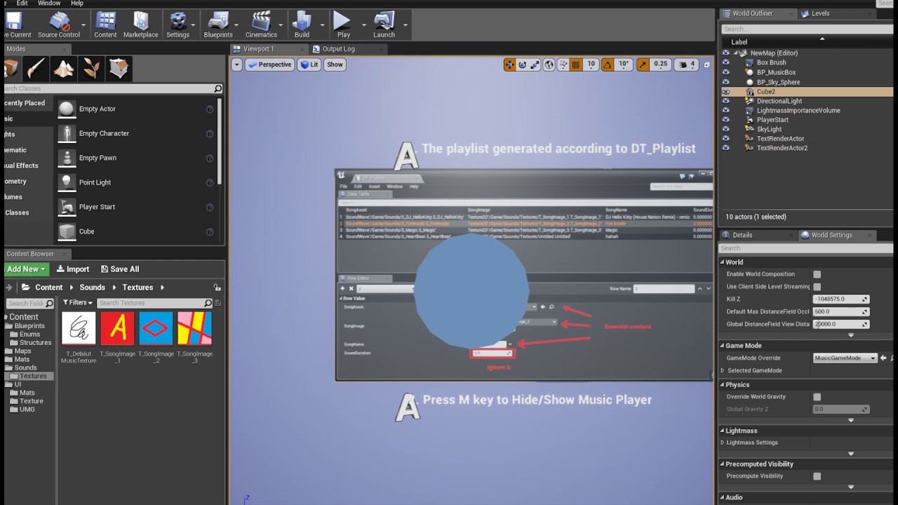 UE4 Music Player UMG Display - YouTube