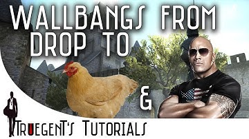 CS:GO - Wallbangs from Drop to Chicken and Rock on Cobblestone