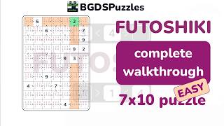 Futoshiki 7x10 Complete Walkthrough | Easy Rectangle Puzzle Solved Step by Step