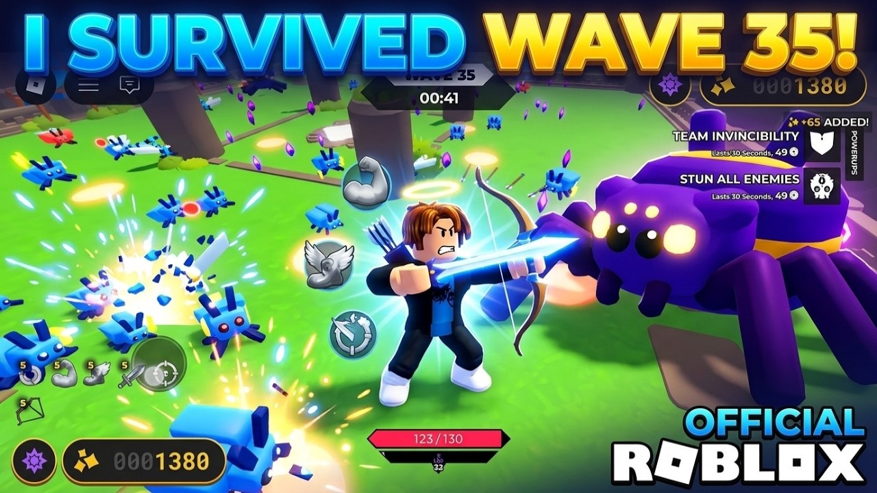 Video thumbnail for Survive The Swarm! [UPD] By GeekOut Studio - Green Gardens, Wave 35 | Roblox | Gameplay, Android