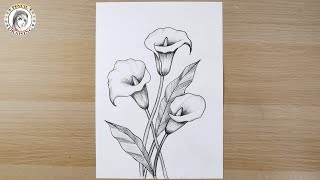how to draw flowers | easy drawing | رسم | رسم زهور | dessin | dibujo | flower drawing easy  |