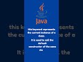 "Java 'this' Keyword in 60 Seconds 🚀"#csvision #learnpython #learnjava #programming