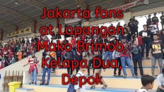 Fuck Derby!! Jakarta fans at Lapangan Mako Brimob, Kelapa Dua, Depok