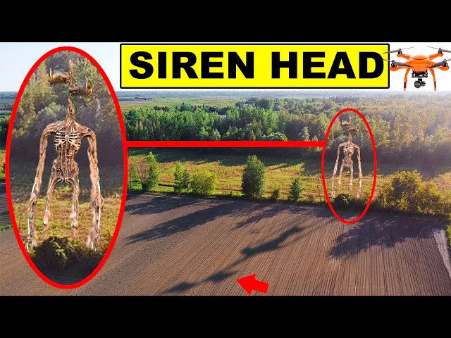 DRONE CATCHES SIREN HEAD AT HAUNTED SCREAMING FOREST!! (HE'S