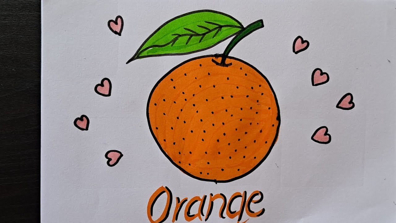 How to Draw Orange/Orange drawing for kids /Orange drawing /Orange