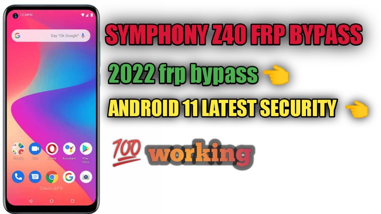 Symphony Z40 Frp Bypass/Reset Google Account Lock | Android 10 Q | Symphony Z40 Frp Unlock | 2022