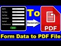 How to generate dynamic PDF File from HTML/ PHP Form in hindi/Urdu, HTML form data to pdf in hindi