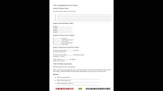 Grade 3 English Languge Activities End of Term 1 2026 Exam with Marking Scheme