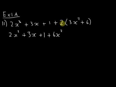 Simplifying Algebraic addition/subtraction expressions Ex(1A) Q(11) C1