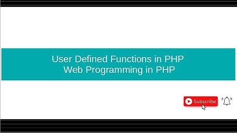 User-Defined Functions in PHP – Complete Tutorial for Beginners! 🚀  | Web Programming in PHP