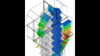 Newton DEM Simulation - Bucket Elevator - High Friction, Very High Cohesion