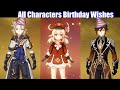 Genshin impact - All Characters Wish You Happy Birthday (Dragonspine Updated Birthday Wishes)
