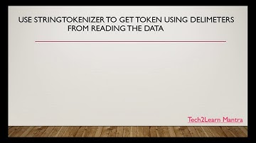 How to Use StringTokenizer to get token using delimeters from a File