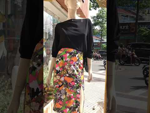 Video Áo Khăn Đa Năng Màu Đen Phối Cùng Chân Váy Công Sở Ôm... - youtube