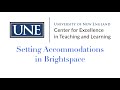 Adjusting Accommodations for a Student in Brightspace