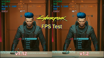 Cyberpunk 2077 Patch 1.2 | Hotfix 1.12 vs Patch 1.2 | GTX 1060 3GB PC Fps Test