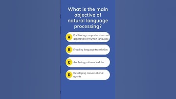 What is the main objective of natural language processing? #nlp