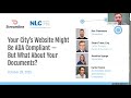 Webinar: Your City’s Website Might Be ADA Compliant — But What About Your Documents?