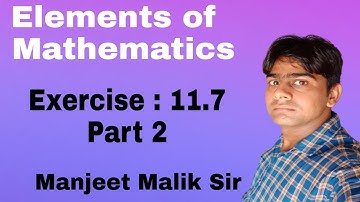 Differential Equation Ex.11.7 Part 2 Elements Maths Class 12 By Manjeet Malik Sir