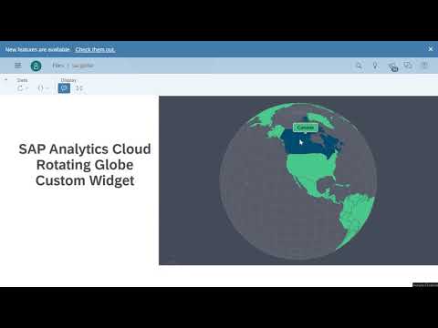 SAP Analytics Cloud Rotating Globe Custom Widget with amCharts