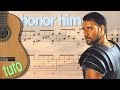 Tuto gladiator  honor him  guitar fingerstyle