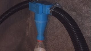 A vacuum cleaner dust collector made from a 3D printer. The design for any one want is here http://www.thingiverse.com/thing: