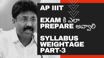 How to prepare for AP IIIT Entrance exam 2020|| Syllabus weightage