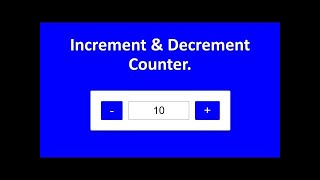 Counter Increment and Decrement | #shorts #html #javascript #developer