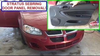 Dodge Stratus Front Door Panel Removal and Replacement 2001- 2006 Chrysler Sebring Door Panel