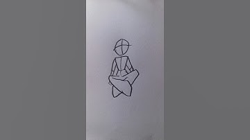 Even Toddlers Can Draw This Sitting Pose 😱✨ #foryou #art #shorts #howtodraw #easydrawing #tutorial