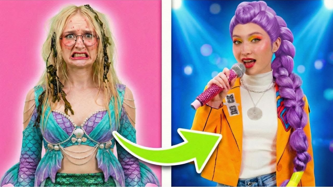 Из РУСАЛКИ в РУМИ! Из ОХОТНИЦЫ в ПОПУЛЯРНУЮ! Глоу-ап из Нерда в Икону 🧜‍♀️⚔️