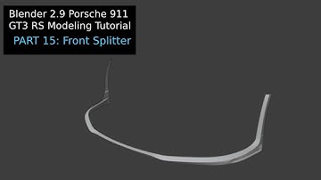 Blender 2.9 Porsche 911 GT3 RS Modeling Tutorial: Part 15 (Front Splitter)