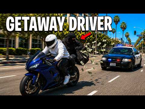 I Became A Getaway Driver As Undercover Bike Cop on GTA 5 RP