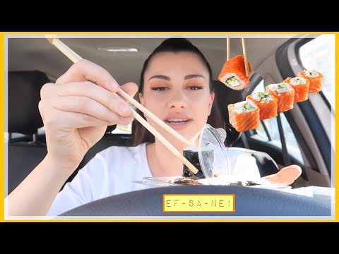 🥢🍤 ÇITIR ÇITIR KARİDES VE SUSHİ MUKBANG 🍱  | TADI NASIL ?   | TUĞÇE AY