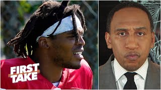 Stephen A. doesn't like the idea of Cam Newton splitting time with Jarrett Stidham | First Take