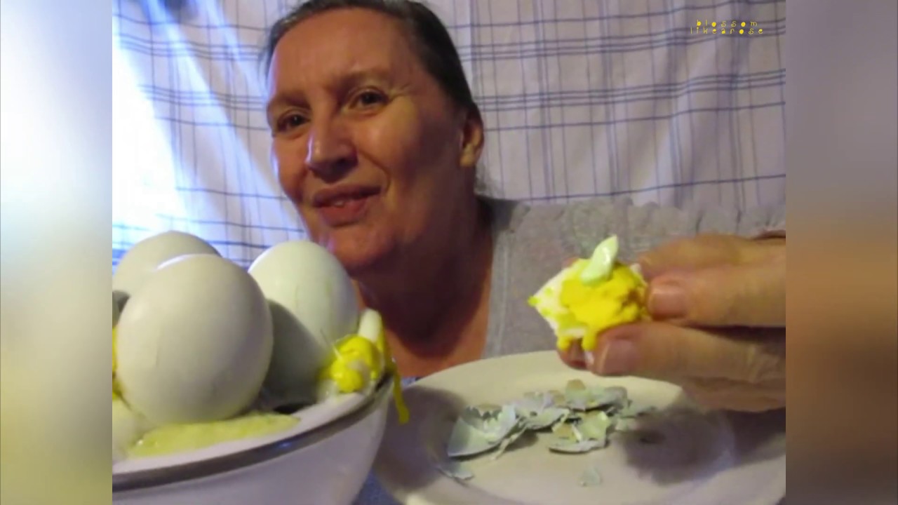 ASMR whispering hard boiled egg eating with comedy YouTube