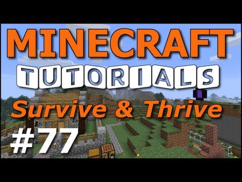 Minecraft Tutorials - E77 Smelting Netherrack into Brick (Survive and Thrive Season 5)