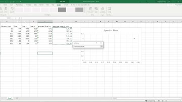 Creating a scatter plot with excel