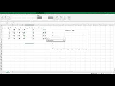 Creating a scatter plot with excel