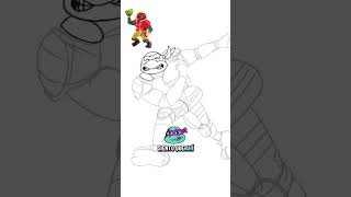 Dibujando a LEONARDO estilo NFL #tmnt #tmntfanart #procreate