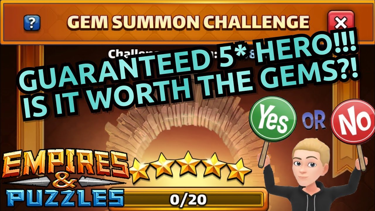 GUARANTEED LEGENDARY HERO! Gem Summon Challenge Is BACK! Is This Worth The Gems?! Empires & Puzzles