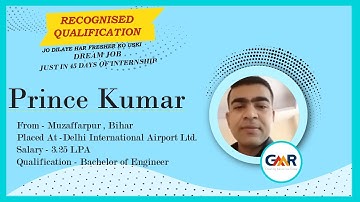 Congrats ,Prince |Mechanical Engineer|Salary 3.25 LPA| Placed as Associate Network Engineer in DIAL