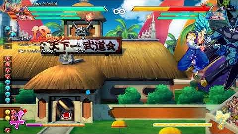 DBFZ - Vegeto 1 bar start touch of death corner combo (no assists, sparking confirm)