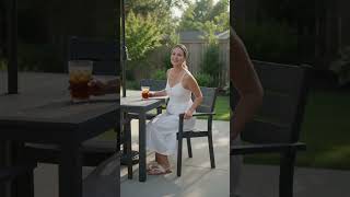 SERWALL Outdoor HDPE Dining Table Set,