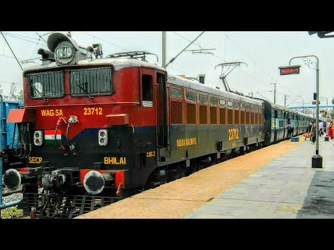 TRADITIONAL BIA LIVERY!!! 👻 Rare BIA WAG5A as massive offlink with Korba-Vishakapatnam Link Express