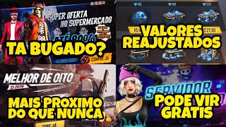 SUPERMERCADO BUGADO?, PREÇOS DO DIAMANTE AUMENTANDO, PACOTE HYPADO MÊS QUE VEM E MAIS FF