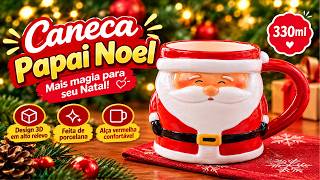 Caneca Papai Noel 3D 330ml: Conheça Essa Caneca de Natal! #publi