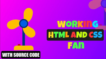 Working Fan with Pure HTML And CSS | HTML AND CSS | #Coder_Boy